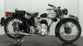 Norton 16H 1942 500cc 1 cyl sv - vintage motorcycle - start up