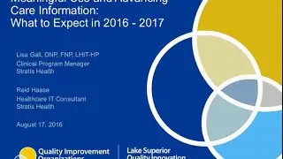Meaningful Use and Advancing Care Information What to Expect in 2016-2017