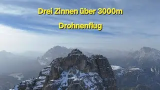 Über die Drei Zinnen Dronenflug  Dolomiten Klettern