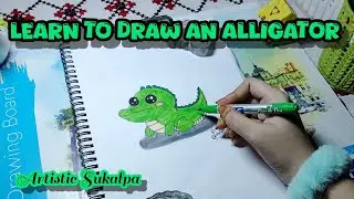 How to Draw a Super Cute Alligator 🐊 | Easy Step-by-Step Tutorial