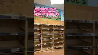 Empty shelves at Trader Joe's before Texas winter storm