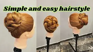 Wedding hairstyle /party hairstyle /bridal bun / high bun /simple and easy hairstyle