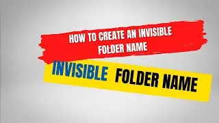Rename folder name or file with a blank name without name folder || Mukit Tech