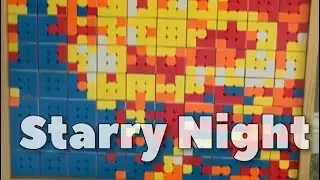 Starry Night Rubik&rsquo;s Cube Mosaic
