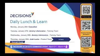 Decisions Q&A- Lunch and Learn 1/27/2026