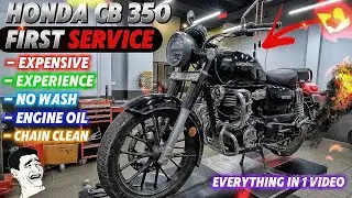HONDA CB 350 FIRST FREE SERVICE COST 😱 EVERY INFORMATION OVERALL EXPERIENCE!! Expensive?