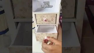 DIY easy cardboard organizer ✨ #diy #craft #youtubeshorts #shorts #organizer @Dtcreativities