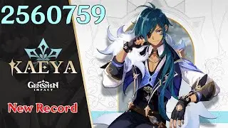 Kaeya 39k To 2.5 Million Damage Showcase | New Kaeya Record Genshin Impact