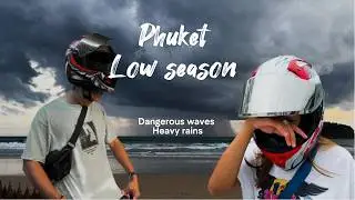 Low season, dangerous waves, heavy rains!!! Kata Noi and Kata beaches, Phuket, Thailand