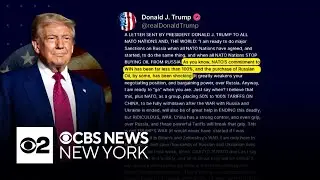 President Trump calls on NATO countries to stop buying Russian oil to end Ukraine war