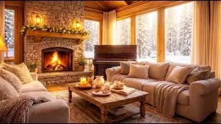 Relaxing Cosy Winter Ambience  ❄️  Soothing Piano Music for Peaceful Moments