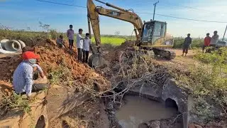 Excavation to repair the drainage system along the canal