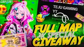 3k celebration 🎉 🥳 BR FULL MAP GIVE AWAY ☺️TEJU GAMING YT is live#FREEFIRE #tejugamingyt
