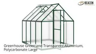 Greenhouse Green and Transparent Aluminium Polycarbonate Large