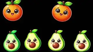 Baby Sensory 🐾🍓 Infant Visual Stimulation | Baby Fruit Dancing 🌼 Spring Sensory Video With Music