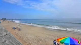 Kitty Hawk pier in summer time. Outer Banks, North Carolina