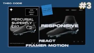 I create Landing page using React js + Framer motion | Responsive | #3