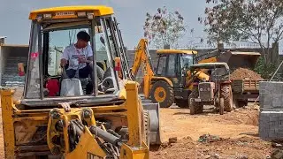 JCB 3DX dig Foundation and Loading Tractor for Building Construction Work | Jcb video