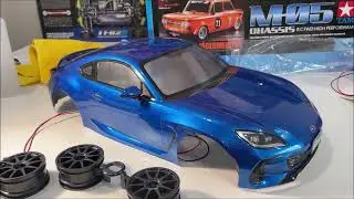 Tamiya 58702 Subaru BRZ ZD8 1/10 lexan body paint and assembly