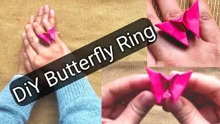 DiY Paper Butterfly Ring 💍| How to make paper ring | Creative Hatkke