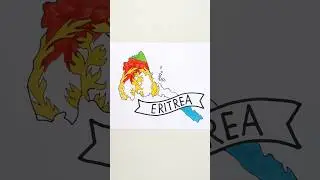 Drawing Eritrea Flag 👀🥳🤩 #shortfeed #shorts