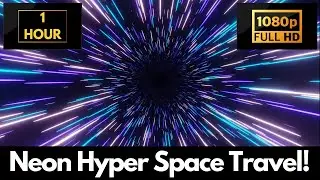 Racing Through A Neon Hyper Space Screensaver &ndash; 1 HOUR Dreamy Escapes Wallpaper & Background!