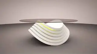 Curve Tea Table 3D Model