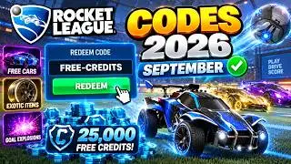 ROCKET LEAGUE CODES 2026 SEPTEMBER ✅ FREE CARS, CREDITS & EXOTIC ITEMS! ALL NEW RL REDEEM CODES!