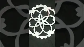 beautiful ❤️ snowflake ❄️ out of paper 📜 #snowflake #art #diy #shortsfeed #shorts #rangoli stencil