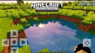 playing Minecraft pocket edition with shaders