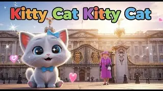 Kitty Cat Visits the Queen 👑 | Funny Kids Poem & Nursery Rhyme