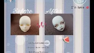 BJD FACEUP COMMISSION - DollZone RO 1/4 - White skin
