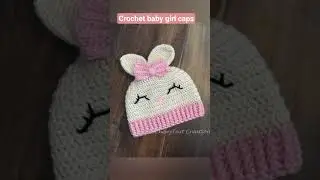 Crochet baby girl caps ideas 🧶👒#crochet #cap #like #subscribe #share