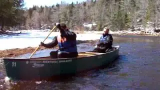 Armand Melanson - winter canoeing - Cocagne River - APR 16 - pirates rebuffed
