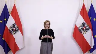 Doorstep von Klimaschutz- und Innovationsministerin Leonore Gewessler