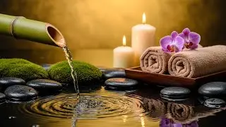 Sleep Instantly 💙 Soft Piano & Bamboo Water Sounds for Deep Rest