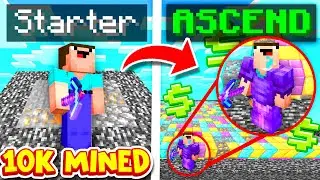 I mined LESS than 100K blocks and HIT MAX RANK in MINECRAFT: PRISONS?! | Minecraft OP PRISON #3