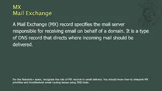 MX - Mail Exchange - Network+