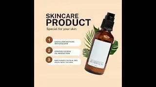 Minimalist Cosmetics Products Promo Instagram Post