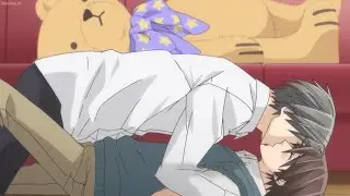 『純情ロマンチカ』自分を抑えきれずに宇佐美は美咲にキスをした , Unable to control herself Usami kissed Misaki