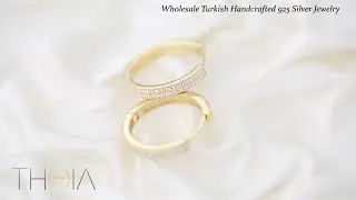 Sparkling &Oslash;22 Hoop Zircon Stone Earring Wholesale Handmade Turkish 925 Silver Sterling Jewellery