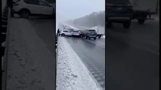 Black ice accidents are very common on these winter&rsquo;s conditions, be careful!! #blackice #shorts