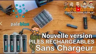 Piles Pale Blue rechargeables sans chargeur , nouvelle Version usb-c