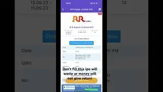 RR kabel don&rsquo;t fill #stockmarket #niftytrading #nifty #tradecalls #trade #banknifty #ipo