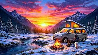 Solo Vanlife Getaway with My Dog | Camping Sounds | ASMR