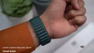 Forest Green Latest Leather Magnetic Band For Apple Watch 38/40/41/41/42/44/45mm