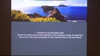 November 2019 From Shore to Sea Lecture: Understanding Early Human Settlement on Santa Cruz Island