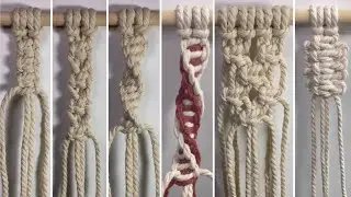 6 Basic Macrame Square Knot Variations tutorial