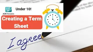 Creating a Term Sheet