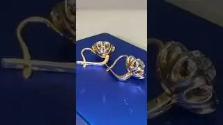 Золотые серьги с бриллиантами #кольцосбриллиантами #jewellery #diamond #bestring #gold #ring